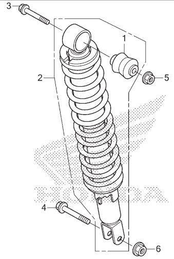 12345です！ Comprar Parafuso 12X5 Amortecedor Traseiro Fourtrax - 2014 á